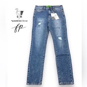 Free People & Sandrine Rose High Rise Skinny Jeans